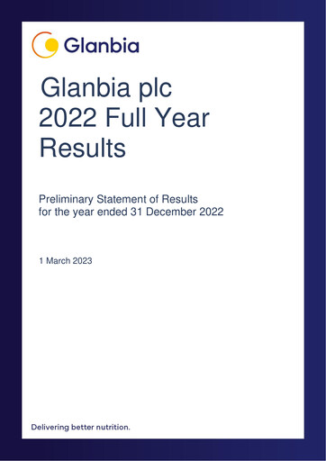 Vorschaubild Glanbia plc Finanzbericht 2022