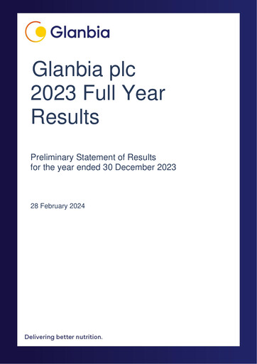 Vorschaubild Glanbia plc Finanzbericht 2023