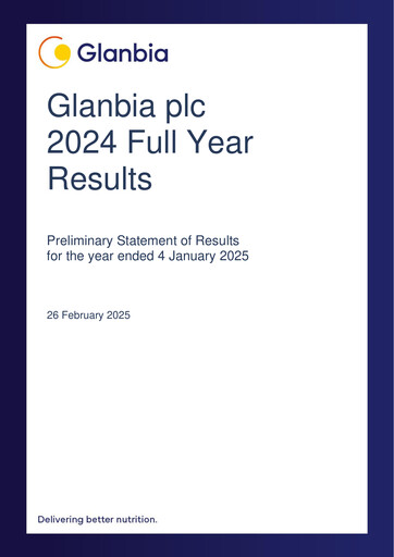 Vorschaubild Glanbia plc Finanzbericht 2024