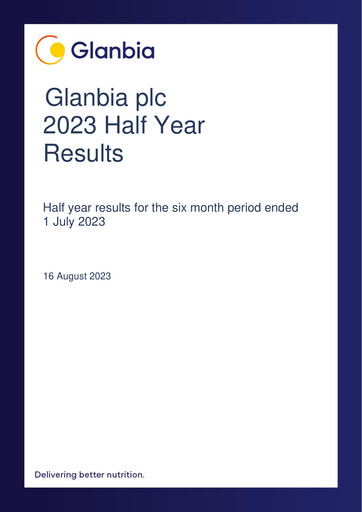 Vorschaubild Glanbia plc Halbjahresbericht 2023-h1