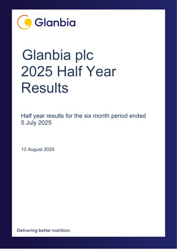 Vorschaubild Glanbia plc Halbjahresbericht 2025-h1