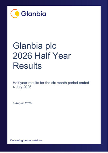 Vorschaubild Glanbia plc Halbjahresbericht 2026-h1