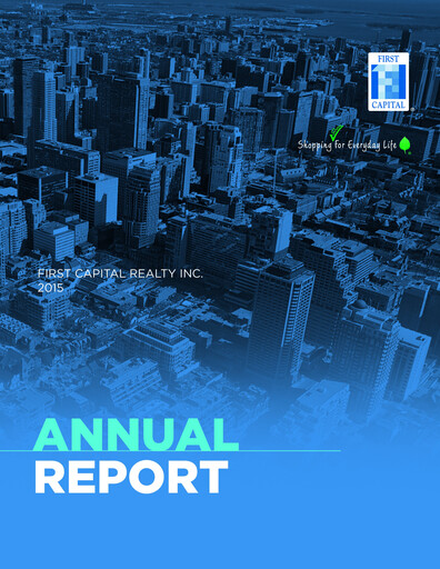 Thumbnail First Capital REIT Annual Report 2015