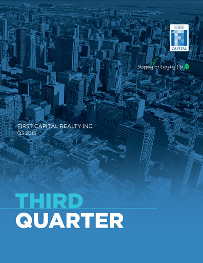 Thumbnail First Capital REIT Quarterly Report 2015-q3