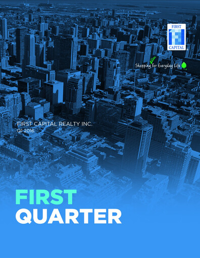 Thumbnail First Capital REIT Quarterly Report 2016-q1