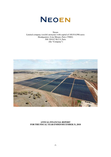 Thumbnail Neoen Financial Report 2018