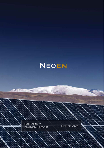 Miniature Neoen Rapport semestriel 2022