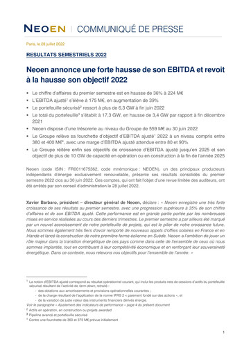 Thumbnail Neoen Half-year Report 2022-h1