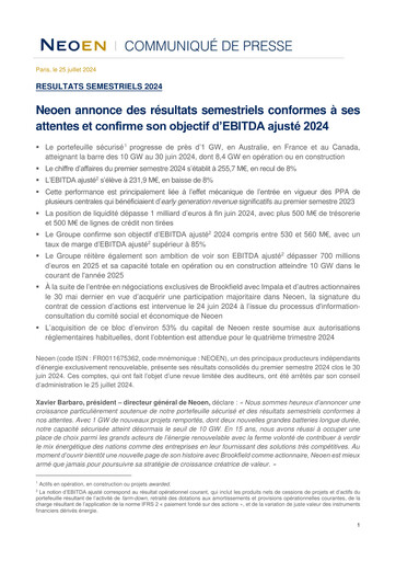 Thumbnail Neoen Half-year Report 2024-h1