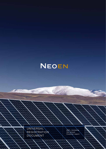 Thumbnail Neoen Universal Registration Document 2021