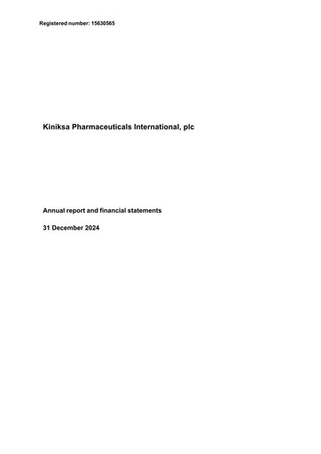 Miniature Kiniksa Pharmaceuticals
 Rapport annuel 2024