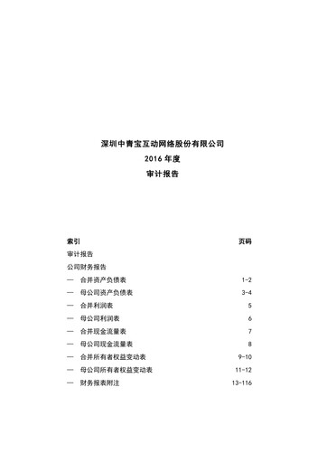 Miniature Shenzhen Zqgame Bilan financier 2016
