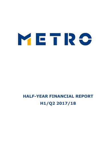 Thumbnail Metro AG
 Half-year Report 2017-h1