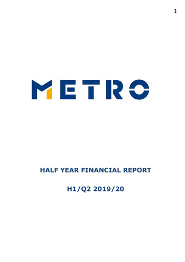 Thumbnail Metro AG
 Half-year Report 2019-h1