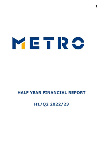 Thumbnail Metro AG
 Half-year Report 2022-h1