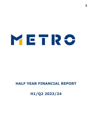 Thumbnail Metro AG
 Half-year Report 2023-h1