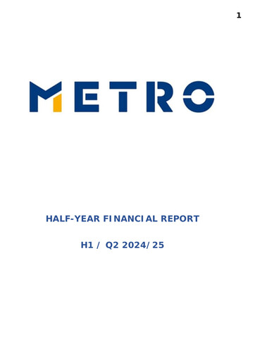 Thumbnail Metro AG
 Half-year Report 2024-h1