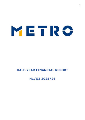 Thumbnail Metro AG
 Half-year Report 2025-h1