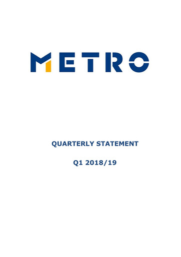 Thumbnail Metro AG
 Quarterly Report 2018-q1