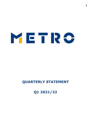 Thumbnail Metro AG
 Quarterly Report 2021-q1