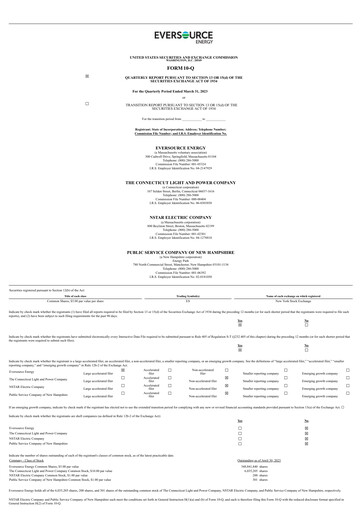Thumbnail Eversource Energy Quarterly Report 2023-q1