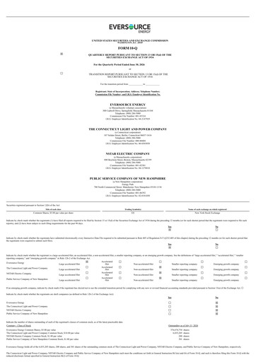 Thumbnail Eversource Energy Quarterly Report 2026-q2