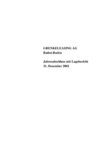 Thumbnail Grenke Financial Statement 2001