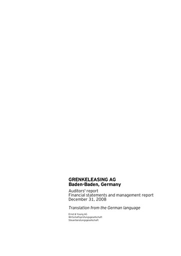 Thumbnail Grenke Financial Statement 2008