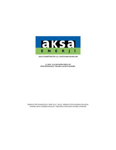 Thumbnail Aksa Energy Annual Report 2025
