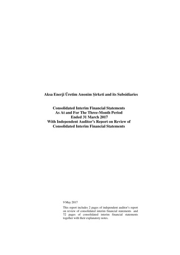 Thumbnail Aksa Energy Quarterly Report 2017-q1