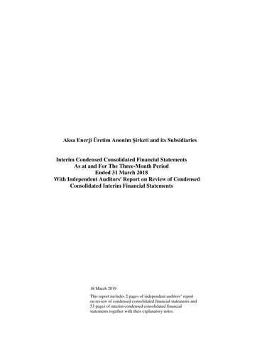 Thumbnail Aksa Energy Quarterly Report 2018-q1