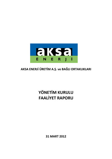 Thumbnail Aksa Energy Quarterly Report 2012-q1