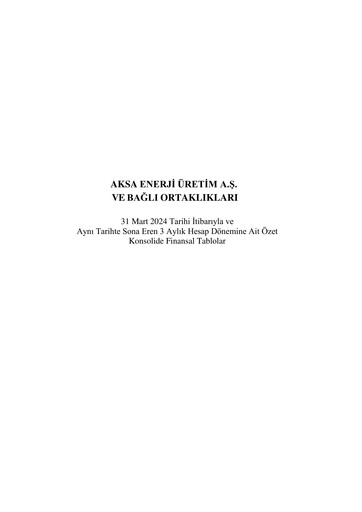 Thumbnail Aksa Energy Quarterly Report 2024-q1
