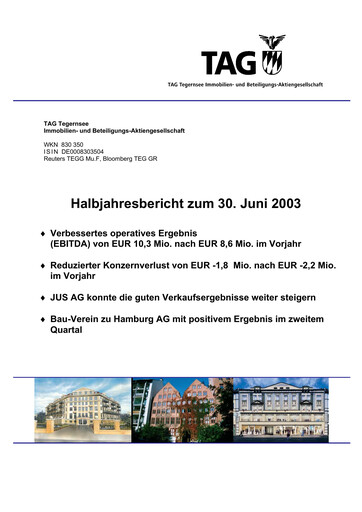 Thumbnail TAG Immobilien
 Half-year Report 2003-h1