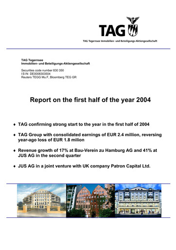 Thumbnail TAG Immobilien
 Half-year Report 2004-h1