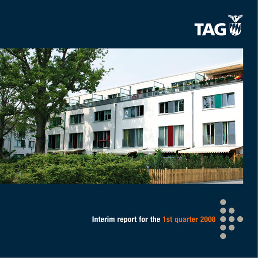 Thumbnail TAG Immobilien
 Quarterly Report 2008-q1