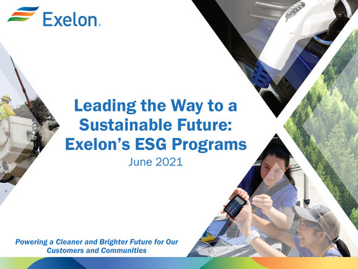 Thumbnail Exelon Corporation ESG Report 2020