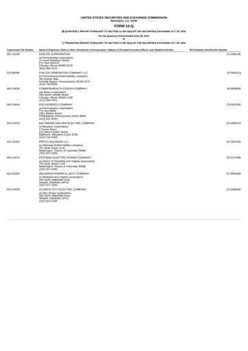 Thumbnail Exelon Corporation Quarterly Report 2021-q2