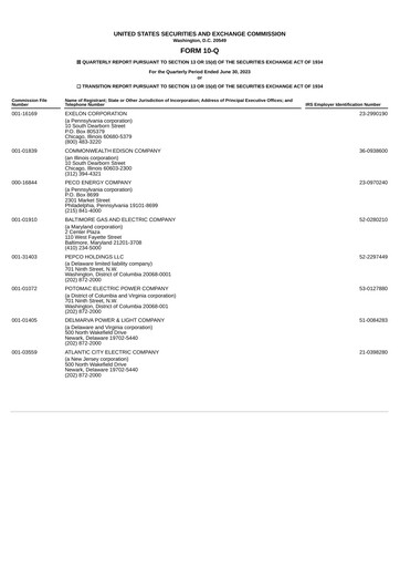 Thumbnail Exelon Corporation Quarterly Report 2023-q2