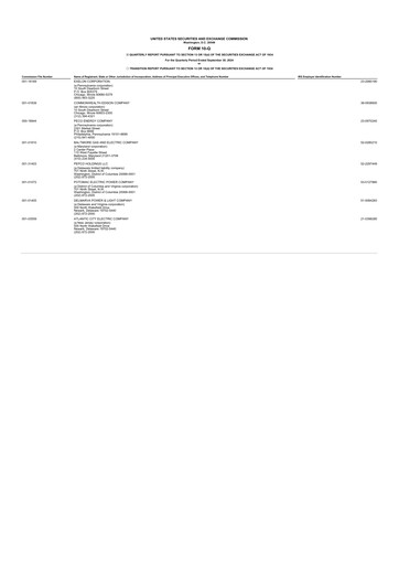 Thumbnail Exelon Corporation Quarterly Report 2024-q3