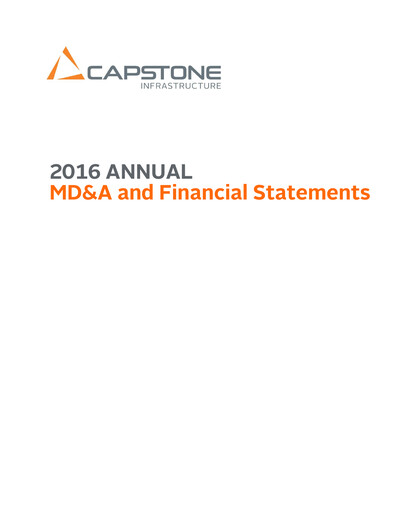 Thumbnail Capstone Infrastructure Annual Report 2016