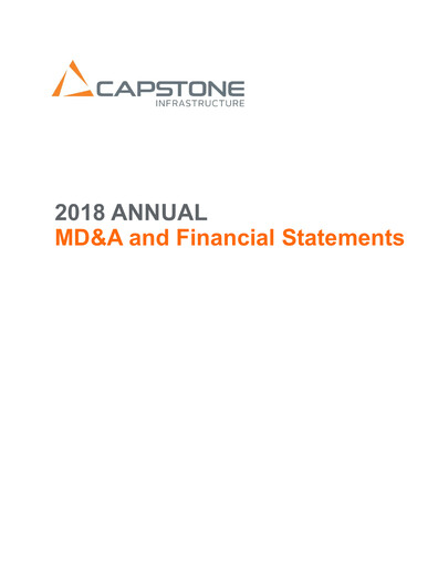 Thumbnail Capstone Infrastructure Annual Report 2018