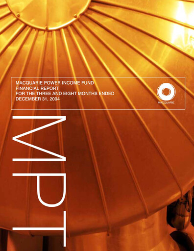 Thumbnail Capstone Infrastructure Quarterly Report 2004-q4