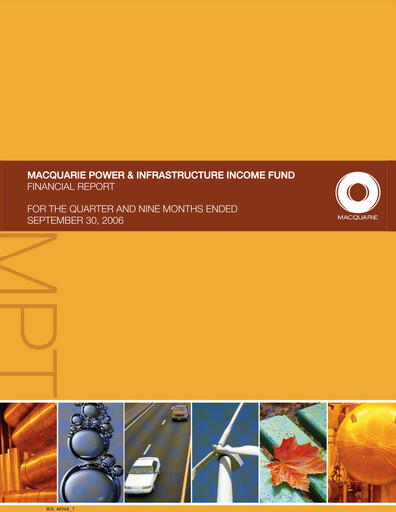 Thumbnail Capstone Infrastructure Quarterly Report 2006-q3