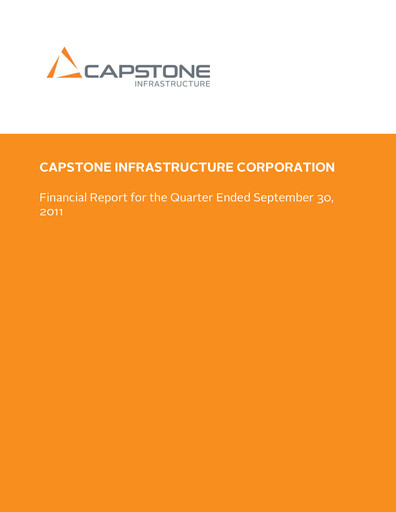 Thumbnail Capstone Infrastructure Quarterly Report 2011-q3