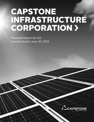 Thumbnail Capstone Infrastructure Quarterly Report 2013-q2