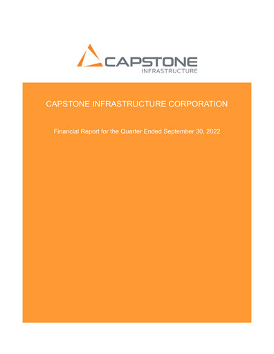 Thumbnail Capstone Infrastructure Quarterly Report 2022-q3