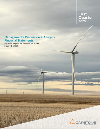 Thumbnail Capstone Infrastructure Quarterly Report 2025-q1