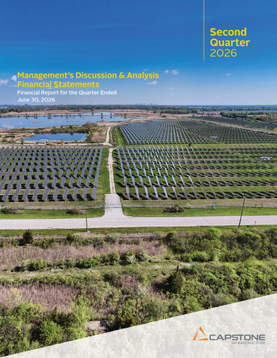 Vorschaubild Capstone Infrastructure Quartalsbericht 2026-q2
