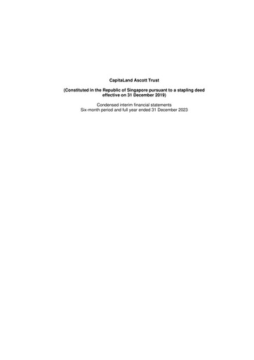 Thumbnail CapitaLand Ascott Trust Financial Statement 2023